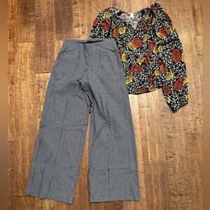 Old Navy Joe Fresh Women’s Office Attire Wide Leg Pants and Blouse Small XS